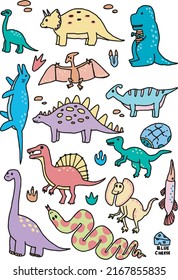 Colorful Pastel Dinosaur Clipart For Decorations