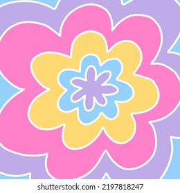 Colorful Pastel Flower Background. Pink and Purple Flowers Abstract