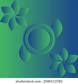 Colorful Pastel Green and blue flower abstract background