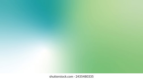 Colorful Pastel Green Blue Gradient Blurry Background. Abstract Art Wallpaper. Vector Illustration