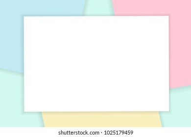 Colorful pastel paper background with copy space, texture, vector.