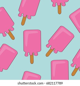 Colorful pastel pattern of ice cream 