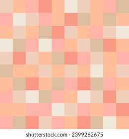 Colorful pastel peach checker in retro style.