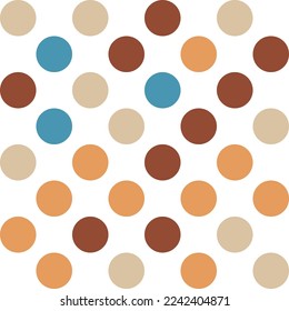 Polka pastel colorido Fondo del patrón Dot. Ilustración vectorial.