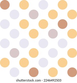 Farbige pastellfarbene Polka Dot Muster Hintergrund. Vektorgrafik.