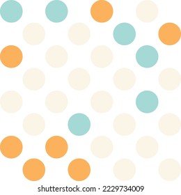 Colorful pastel polka Dot seamless pattern background. Vector illustration.