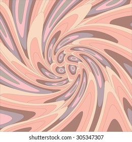 Colorful pastel print. Pattern with different geometric shapes and a twist effect