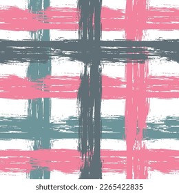 colorful pastel rainbow watercolor plaid repeat seamless pattern digital painting
