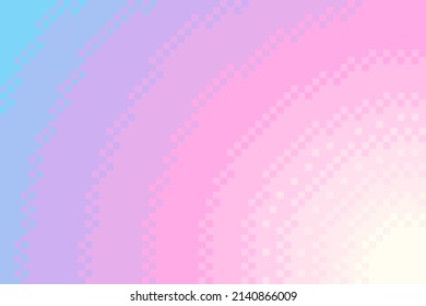 Colorful pastel sunshine sky pixel art  Vector illustration 