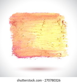 Colorful pastel texture. Vector design elements. Art brush. Grunge abstract background. Business sale label. Decoration stroke. Handmade pink blot.