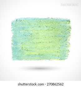 Colorful pastel texture. Vector design elements. Art brush. Grunge abstract background. Business sale label. Decoration stroke. Handmade blot.