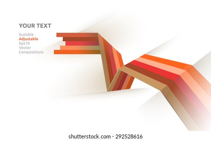 Colorful Pathway for Your Background. Adjustable Eps10 Illustration