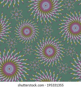 Colorful pattern - abstract flowers 