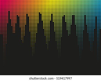 Colorful Pattern. Abstract Vector illustration. Modern Texture. Halftone Dots on Background.