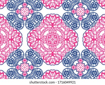 Colorful Pattern Background. Create from ethnic element and ornament. Suitable for wallpaper, art deco, and textile printing