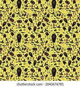 Colorful pattern background for the holiday halloween - Vector
