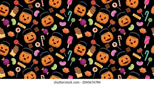 Colorful pattern background for the holiday halloween - Vector