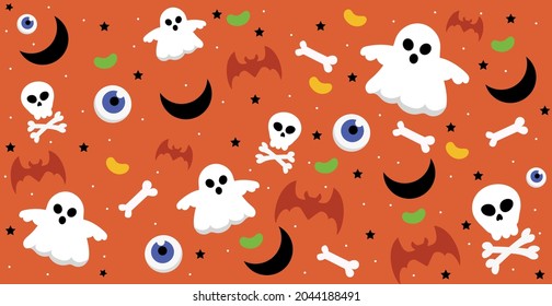 Colorful pattern background for the holiday halloween - Vector