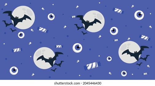 Colorful pattern background for the holiday halloween - Vector illustration