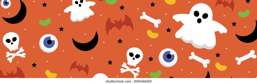 Colorful pattern background for the holiday halloween - Vector illustration