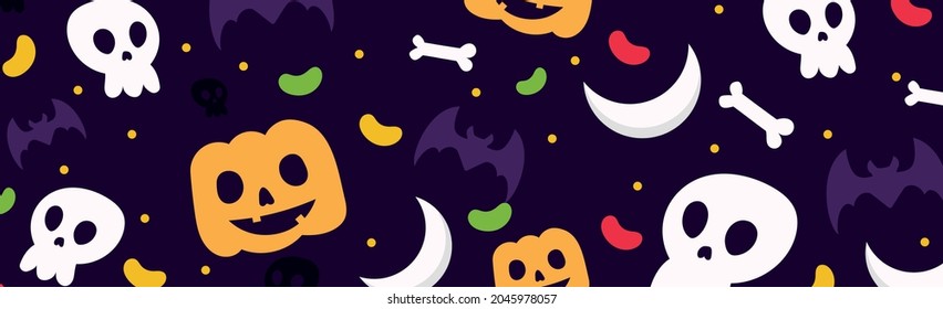 Colorful pattern background for the holiday halloween - Vector
