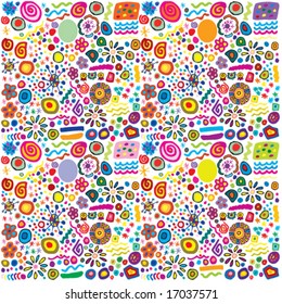 COLORFUL PATTERN BACKGROUND. Repeatable Vector illustration file.