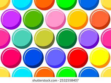 Colorful pattern of balls in various colors. Children’s rainbow background