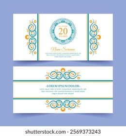 Colorful pattern pattern birthday invitation design