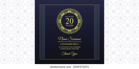 Colorful pattern pattern birthday invitation design