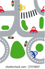 colorful pattern with cars