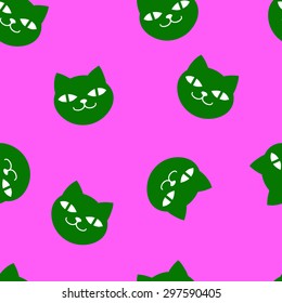 Colorful pattern with cats