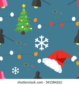 Colorful Pattern with Christmas Elements