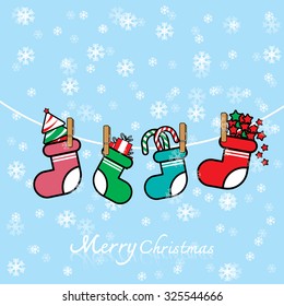 Colorful Pattern with Christmas Elements.Vector Background.