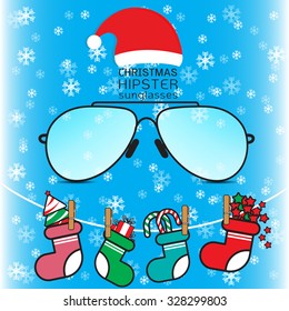 Colorful Pattern with Christmas Elements.Vector Background.