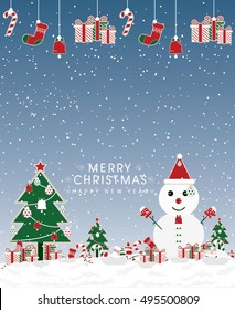 Colorful Pattern with Christmas Elements.Vector Background.  Pattern can be used for wallpaper, cover fills, web page background, surface textures. Vector linen texture.