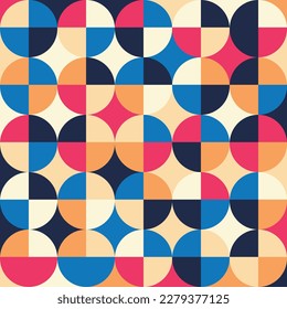 A colorful pattern with circles and the word bubble on it