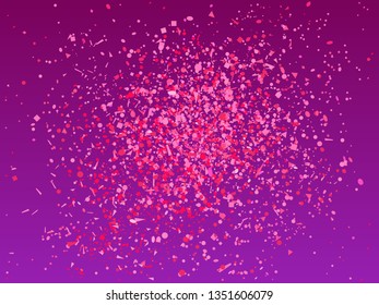 Colorful pattern with confetti. Holiday texture from different geometric glitters. Luxury colored frame. Print for polygraphy, posters, banners and textiles