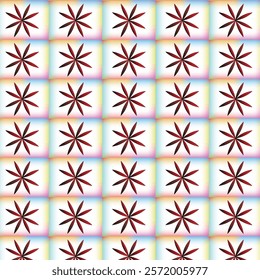 A colorful pattern design of flowers in also color