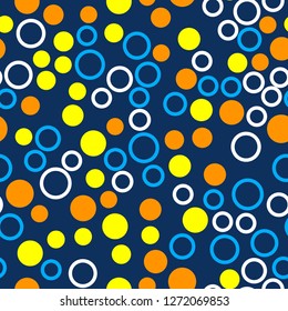 Colorful pattern with different rounds an circles. Texture background for textile, print, paper, fabric background, wallpaper