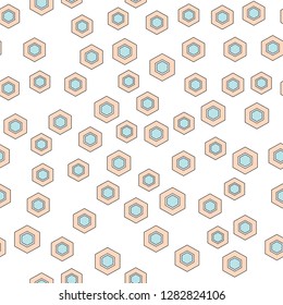 Colorful pattern with different shapes objects. Texture background for textile, print, paper, fabric background, wallpaper