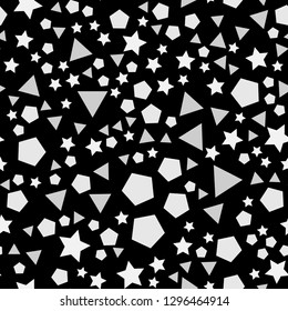 Colorful pattern with different shapes objects. Texture background for textile, print, paper, fabric background, wallpaper
