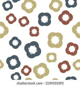 Colorful pattern with different shapes objects. Texture background for textile, print, paper, fabric background, wallpaper