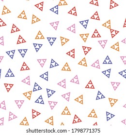 Colorful pattern with different shapes objects. Texture background for textile, print, paper, fabric background, wallpaper