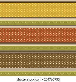  Colorful pattern with dots on brown background