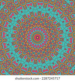 A colorful pattern with a floral pattern