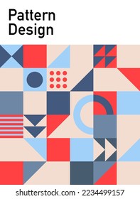 Colorful pattern geometric shapes composition. Modern geometric abstract background covers. Flat vector illustration.