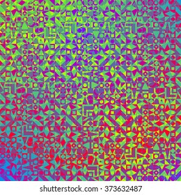 Colorful pattern of geometric shapes. Colorful psychedelic background