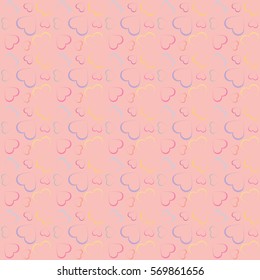colorful pattern with  hearts. Background for Valentine's Day greetings cards and gifts papers. Vector illustration.