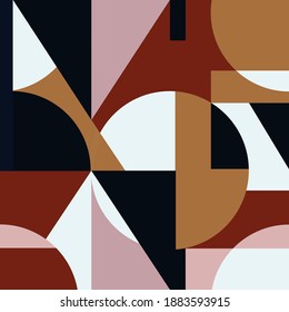 Colorful pattern illustration with geometric shapes in vector.