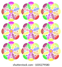 colorful pattern of jasmine flowers